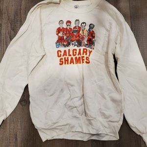 Vintage 1980s Calgary Shames Sweatshirt XL NHL Hockey